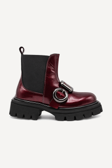 Ghete din piele lăcuită MGZ-172-8666-vișinie