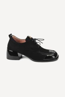 Pantofi cu toc de piele MGZ-378-5075-negru