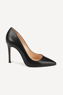 Pantofi cu toc înalt din piele SY-26314-negru